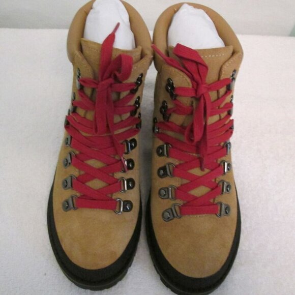 NIB AEROSOLES Camel Suede Sport Cruz Hiking Booties Red Shoelaces Women’s 5.5 - Picture 3 of 15